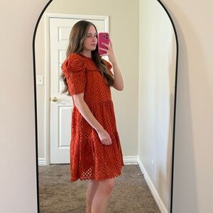 Ulla Johnson Simone Dress in Burnt Orange